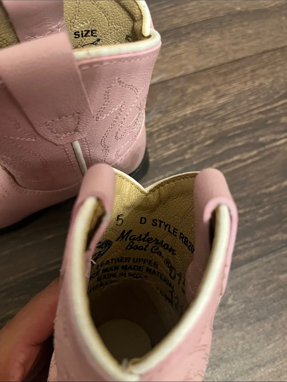 Girls Pink Western-Style Pull-On Boots